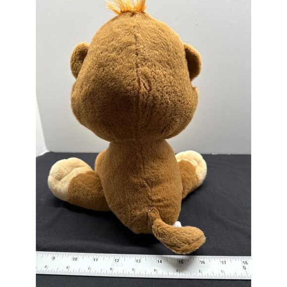 Fiesta Happy Kritters 10" Sitting Monkey Plush Toy With Embroidered Eyes - Picture 4 of 8